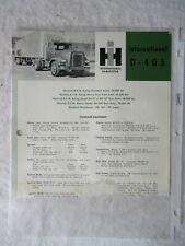 Folheto de dados folha de especificações IH International Harvester Trucks Truck D-405 comprar usado  Enviando para Brazil