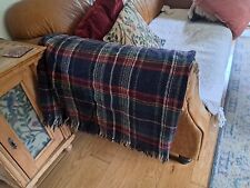 Tartan rug. navy for sale  REDDITCH