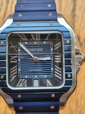 Cartier santos blue for sale  HUDDERSFIELD