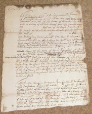 1697 indenture warrant for sale  NORTHWICH
