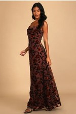 Vestido maxi Lulus Romance in the Making ameixa roxo floral veludo novo sem etiquetas médio comprar usado  Enviando para Brazil