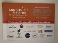 Mitchells butlers voucher for sale  WALSALL
