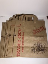 Lote de 10 sacos de papel marrom reutilizáveis recicláveis Trader Joe’s comprar usado  Enviando para Brazil