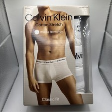 Baú de cintura baixa elástico de algodão Calvin Klein pacote com 3 - (B-7) comprar usado  Enviando para Brazil