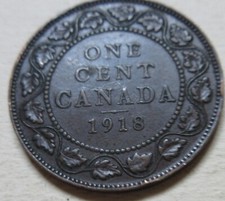 Moeda de centavo grande do Canadá de 1918. GEORGE V PENNY 1p 1c 1 centavo (CR) comprar usado  Enviando para Brazil
