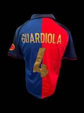 Camisa Pep Guardiola Barcelona 1999-00 retrô assinada à mão para casa comprar usado  Enviando para Brazil