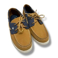 Sapatos Sperry Tan e Azul com Moc-Toe Design Cup II Barco 5M comprar usado  Enviando para Brazil