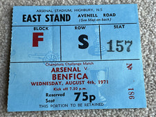 1971 arsenal benfica for sale  NEWMARKET