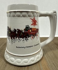 Budweiser Clydesdales Cavalos Cerveja Stein Tankard Ceramarte Rio Negrinho Brasil comprar usado  Enviando para Brazil