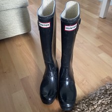 Hunter black wellies for sale  BANSTEAD