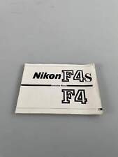 Nikon f4s instruction for sale  Lansdale