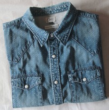 Camisa Edwin L/S Menphis Snap Front - Jeans japonês com pontos - Média comprar usado  Enviando para Brazil