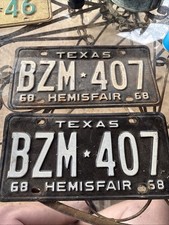 1968 texas license for sale  Weatherford