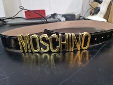 Moschino black patent for sale  SUTTON