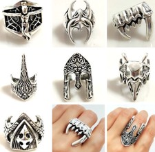 Venta al por mayor 20 piezas Regalo Para Hombres Estilo Punk Joyería Anillo Gótico Motociclista Anillos segunda mano  Embacar hacia Mexico