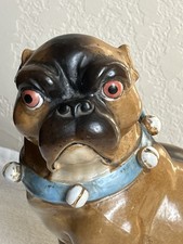 Usado, Estatueta antiga vitoriana de pug sentado - alemã - final dos anos 1800. comprar usado  Enviando para Brazil