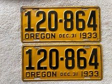 1933 plates oregon license for sale 1933 plates oregon license for sale Santa Rosa