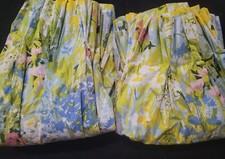 Usado, Painéis de cortina personalizados vintage - prega de polegada - forrado floral multicolorido - 34 x 50" comprar usado  Enviando para Brazil
