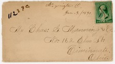 1890 McGonigle Ohio - Butler Co. DPO Manuscrito Cancelar Capa + Carta Butler Co. comprar usado  Enviando para Brazil