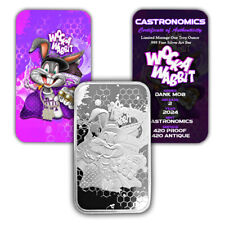 PRÉ-VENDA! Barra de arte Wocka Wabbit 1 oz .999 prata fina Dank Mob Series, usado comprar usado  Enviando para Brazil