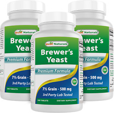 3-pak Best Naturals Brewers Drożdże 7-1/2 ziaren 1000 mg 240 tabletek  na sprzedaż  Wysyłka do Poland