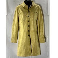 Vestido Camisa MANGO Feminino Couro Sintético Bege Botão Frontal Tamanho 6 comprar usado  Enviando para Brazil