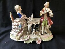 Antigüedad Alemán Porcelana Estatuilla "Músicos" Marcada Espalda comprar usado  Enviando para Brazil