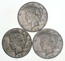 (3 Moedas) Coleção de Dólar de Prata da Paz dos EUA Era 1922-1935 Lote 90% Abate de Moedas comprar usado  Enviando para Brazil