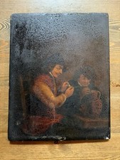 RARO C17TH INTERIOR HOLANDÊS ÓLEO E TÊMPERA NO PAINEL - CENA DE SALÃO - CAVALHEIROS comprar usado  Enviando para Brazil