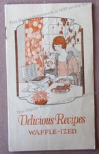1920 Westinghouse livreto de receitas elétrico para WAFFLES com waffle ferro wafflizing comprar usado  Enviando para Brazil
