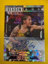 Ingresso DA102224 2025 Panini Contenders PFL gelo rachado autografado Cris Cyborg 22/25 comprar usado  Enviando para Brazil