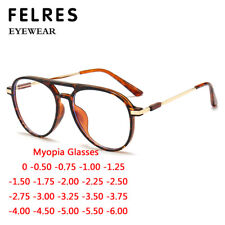 Óculos de miopia oval anti luz azul miopia masculino feminino lentes transparentes novos comprar usado  Enviando para Brazil