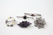 Sterling silver brooches for sale  LEEDS