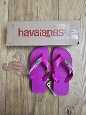 Chinelo infantil Havaianas logotipo Brasil goma rosa Reino Unido 7C UE 25/26 novo na caixa comprar usado  Enviando para Brazil