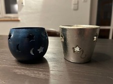 Teelichthalter set blau gebraucht kaufen  Mühldorf a.Inn