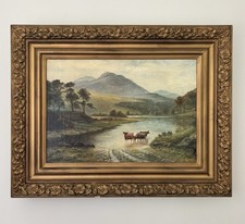 Antique landscape oil for sale  STOWMARKET