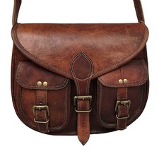 Bolsa satchel couro ombro carteiro tiracolo feminina 13"" marrom nova comprar usado  Enviando para Brazil