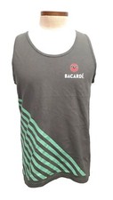 NOVA Regata Bacardi Média Camiseta Algodão Rum Listrada Verde Cinza Promo, usado comprar usado  Enviando para Brazil