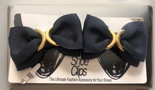 Usado, Laço preto vintage com clipes de sapato de tom de bronze no cartão original novo em folha comprar usado Usado, Laço preto vintage com clipes de sapato de tom de bronze no cartão original novo em folha comprar usado  Enviando para Brazil