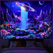 Blacklight galaxy tapestry for sale  Denver