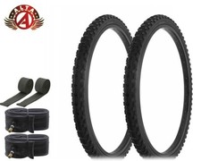 Pneu de bicicleta ALTA 26" x 1,95" preto (2) pneus, tubos e tiras H-1004 Mountain comprar usado  Enviando para Brazil