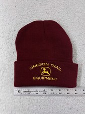 Usado, Oregon Trail Equipment Beanie Toque Adulto Borgonha Fazenda Mistura de Algodão Deere EUA comprar usado  Enviando para Brazil