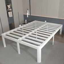 Usado, Branco, 16" estrutura de cama king metal com defletores, sem mola de caixa, resistente comprar usado  Enviando para Brazil