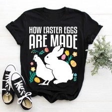 Usado, Camiseta Preta Unissex How Easter Eggs Are Made Funny Chicken Bunny Adulto Sarcasmo comprar usado Usado, Camiseta Preta Unissex How Easter Eggs Are Made Funny Chicken Bunny Adulto Sarcasmo comprar usado  Enviando para Brazil