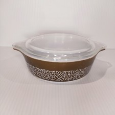 Caçarola Pyrex Woodland marrom vintage assadeira prato com tampa 471-B forno 500ml comprar usado  Enviando para Brazil