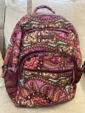 Usado, Mochila essencial para laptop Vera Bradley rosa floral paisley resort média. 13x18 comprar usado  Enviando para Brazil