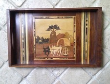 Vintage wooden marquetry for sale  SETTLE