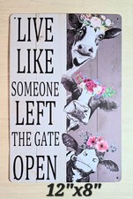 Cow tin sign for sale  North Port