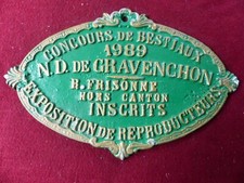 Plaque concours agricole d'occasion  Saint-Romain-de-Colbosc