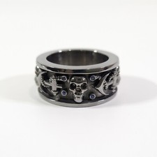 Aliança de casamento âncora náutica caveira gótica criada safira prata arma metal Fn comprar usado  Enviando para Brazil